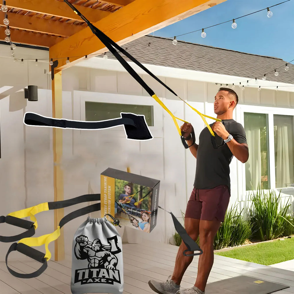 XMSJ Suspended Training Belt With Bungee Storage Bag