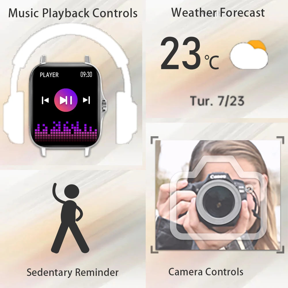 INNOFOVO Smartwatch Bluetooth Five Point Zero Fitness Tracker For iPhone Android