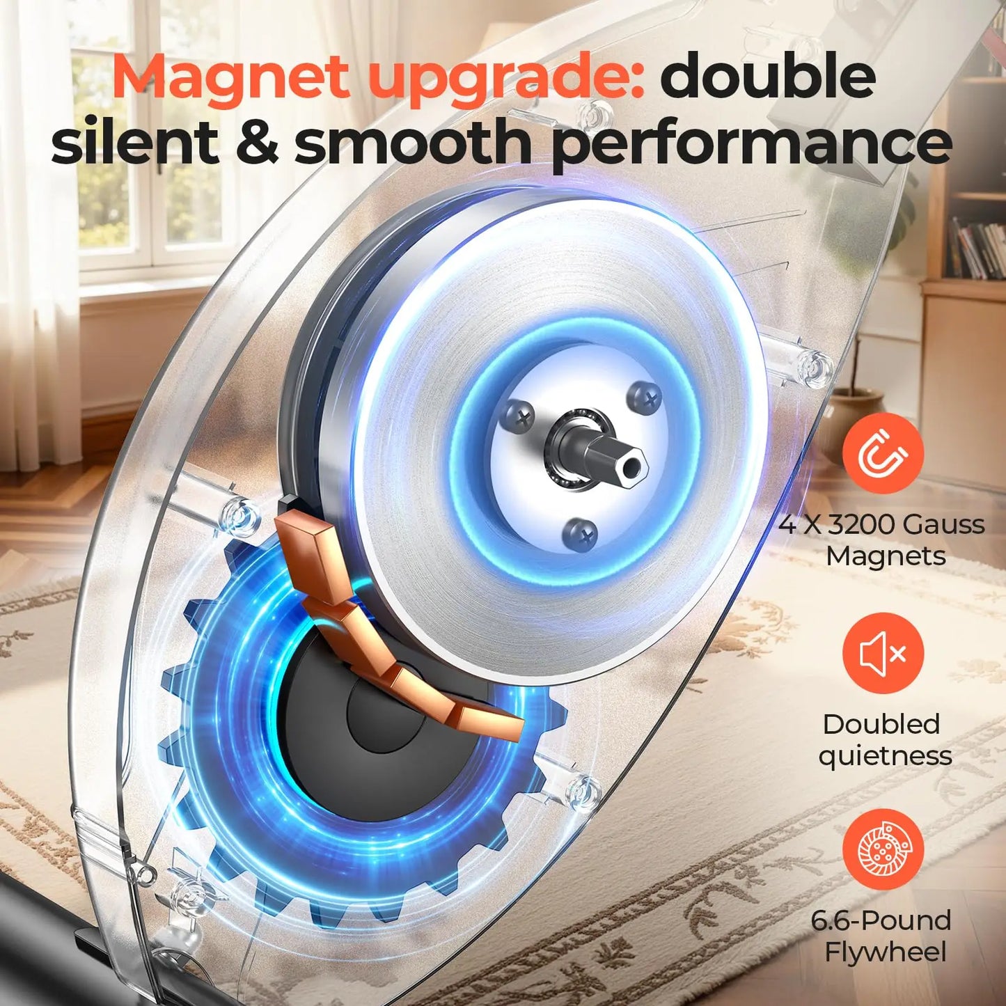 YOSUDA 5 In 1 Folding Exercise Bike With Back Support Cushion