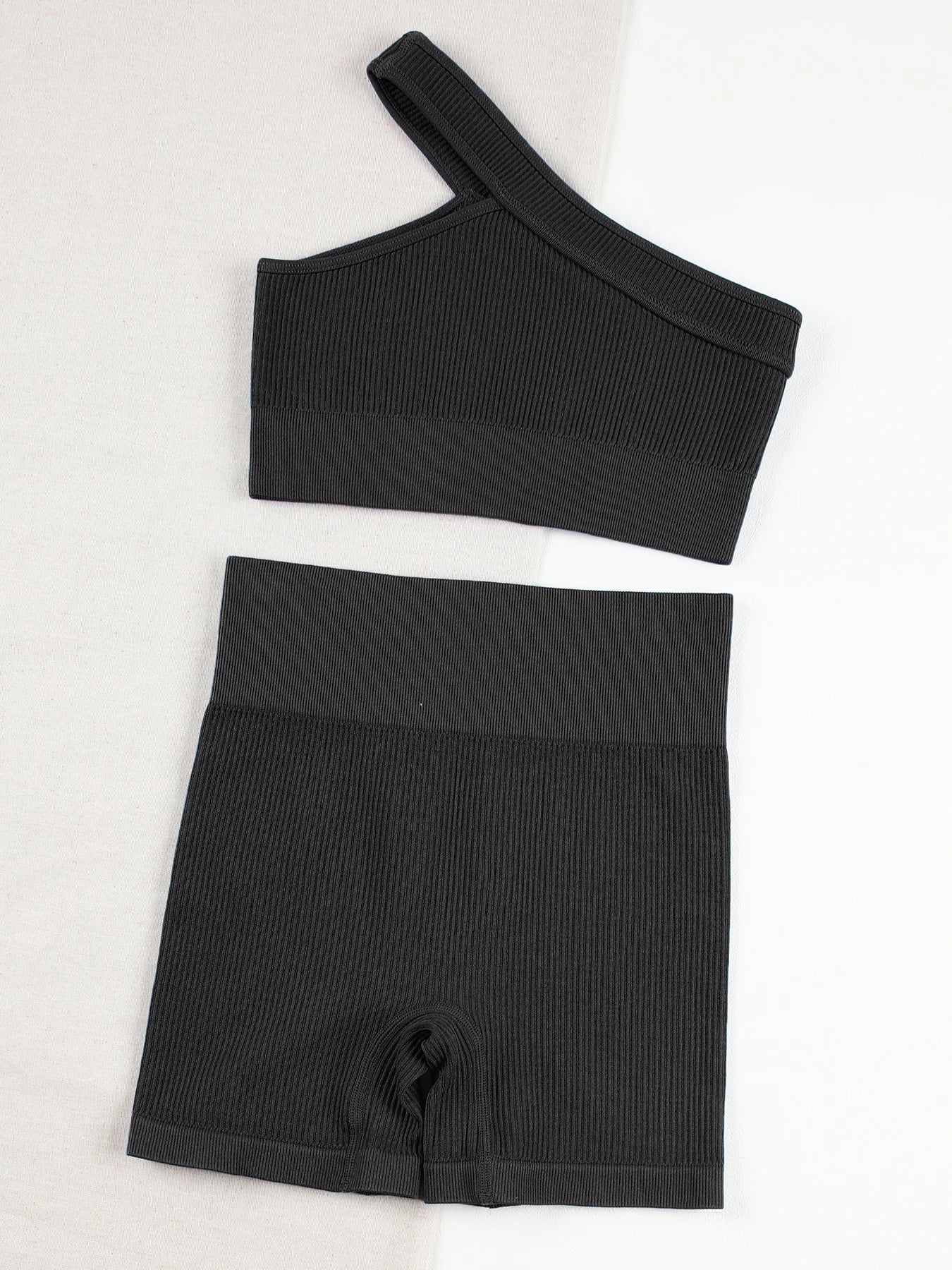 CHRLEISURE Seamless Sports Set Women Fitness Outfit Rib Yoga Suit Running Bra No Pad And Leggings