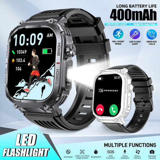 LaNikar Smart Watch Men 3ATM Waterproof S320B With Compass And LED Flashlight