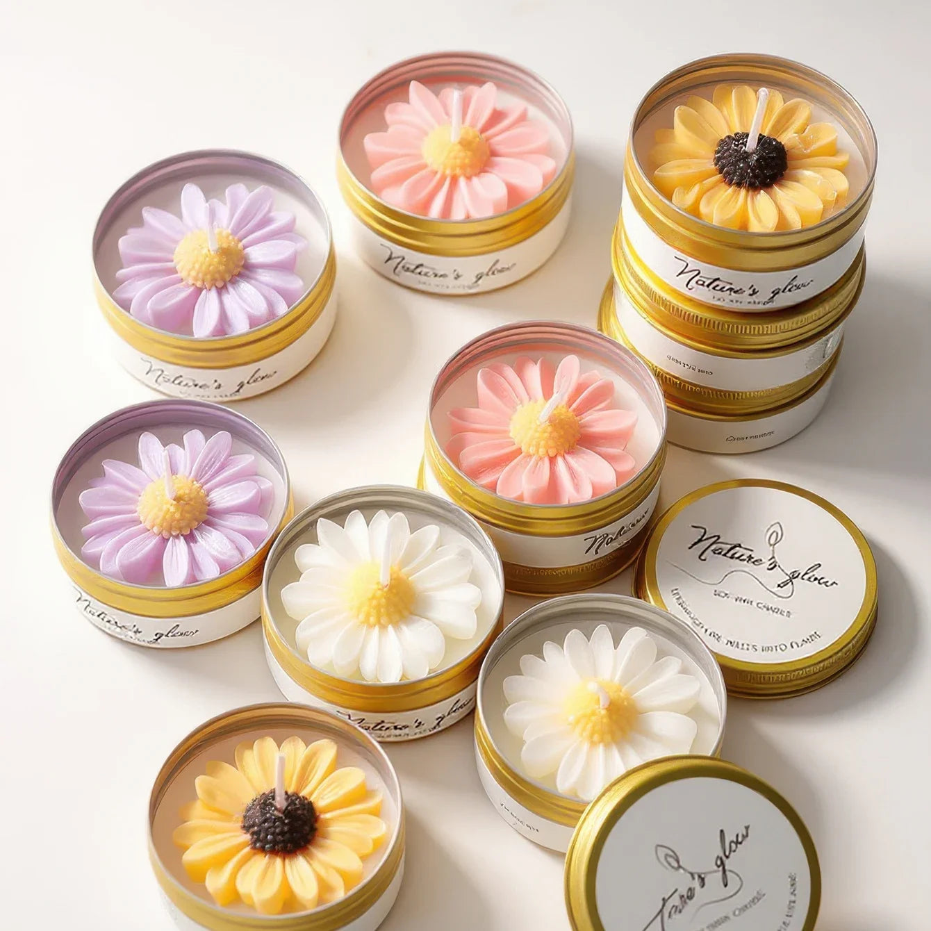 Chamomile Scented Soy Wax Candle Jar For Bedroom Decor
