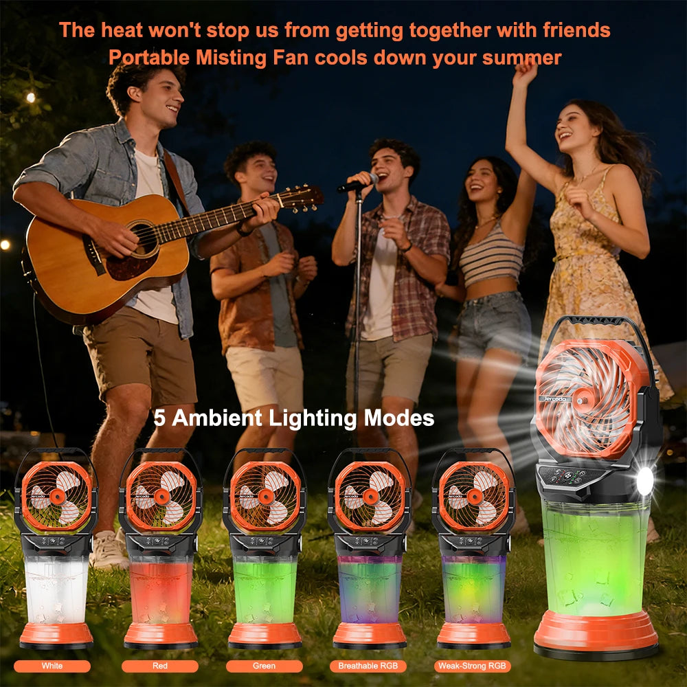 Zen Active Living Portable Misting Fan With 2L Water Tank And Rechargeable Battery