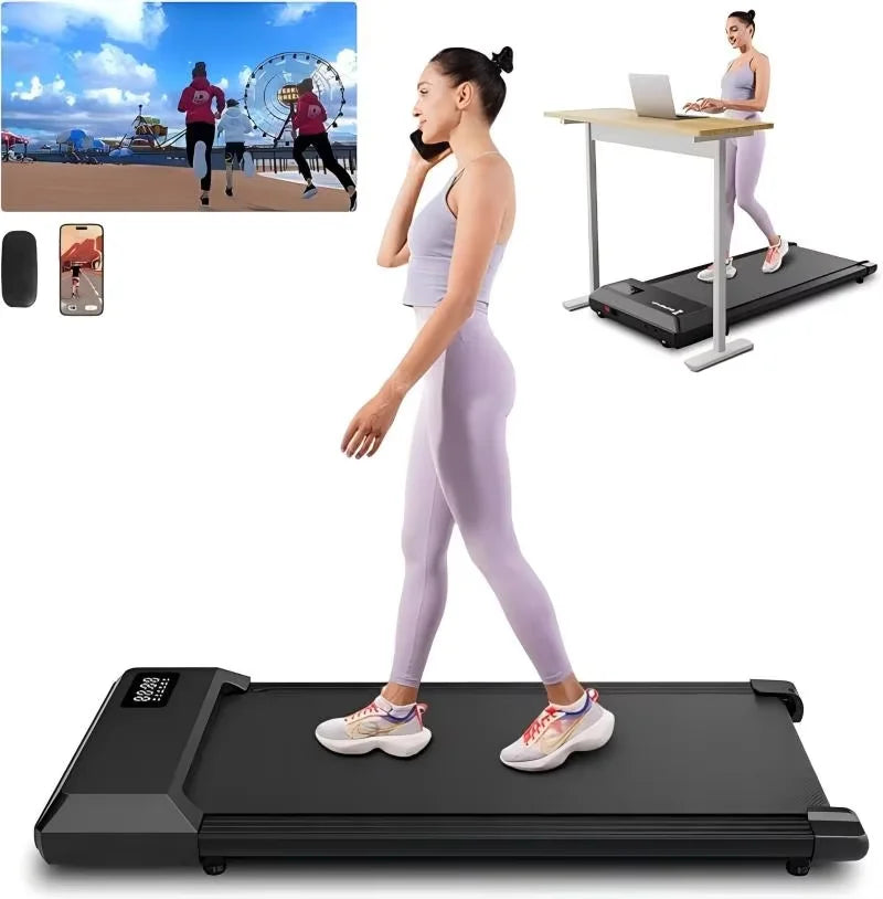 Superun 2 In 1 Home Office Walking Treadmill App Control
