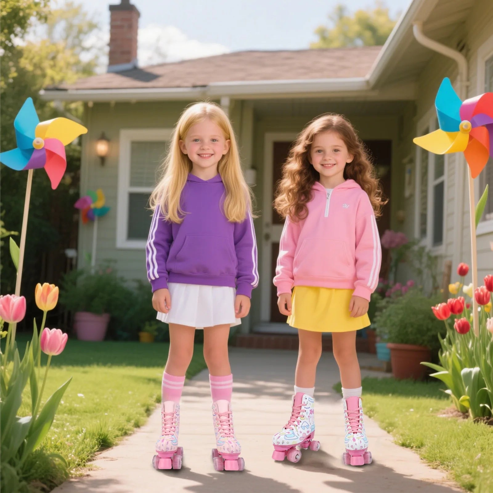 YYW Double Row Roller Skate Shoes For Women Outdoor