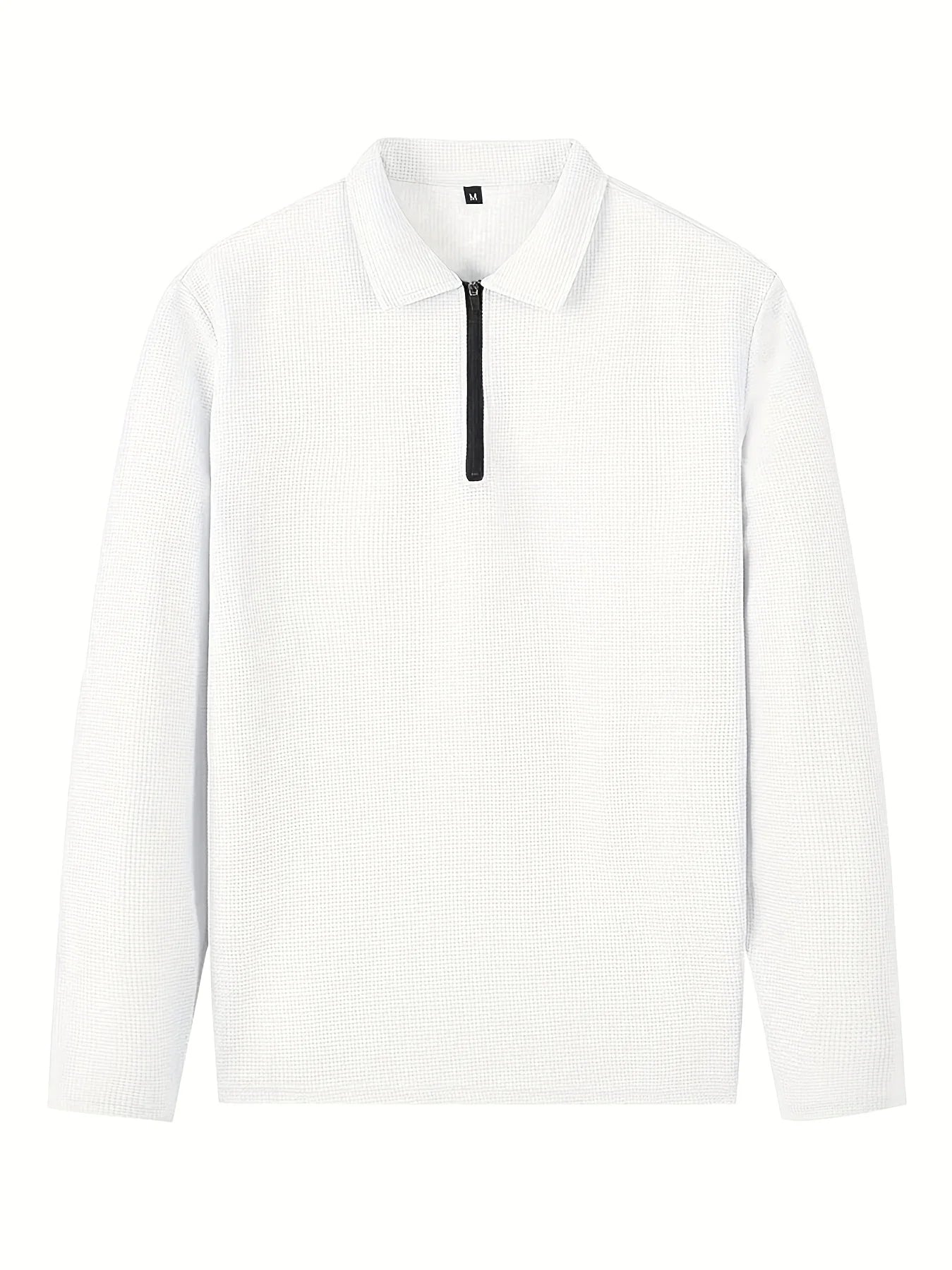 Mens Waffle Knit Spring And Autumn Long Sleeve And Pants Set Casual