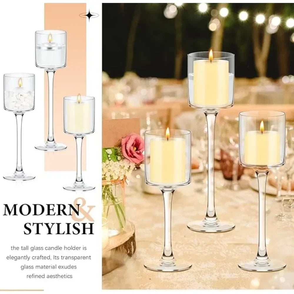 Glass Tealight Candle Holders For Weddings Table Centerpieces