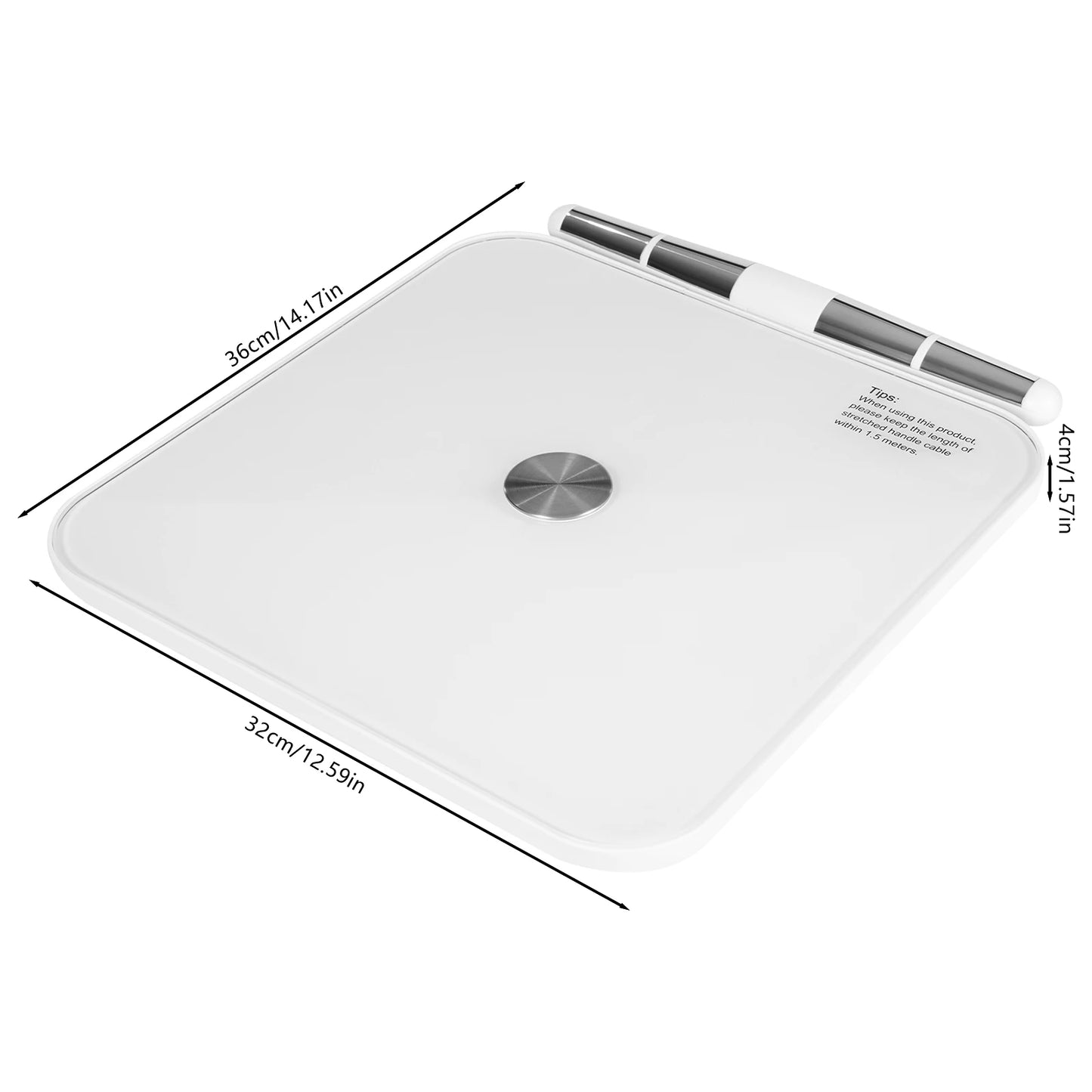 8 Electrode Smart Body Fat Scale White Intelligent Electronic Weight Scale Digital Body Composition Monitor with Bluetooth APP