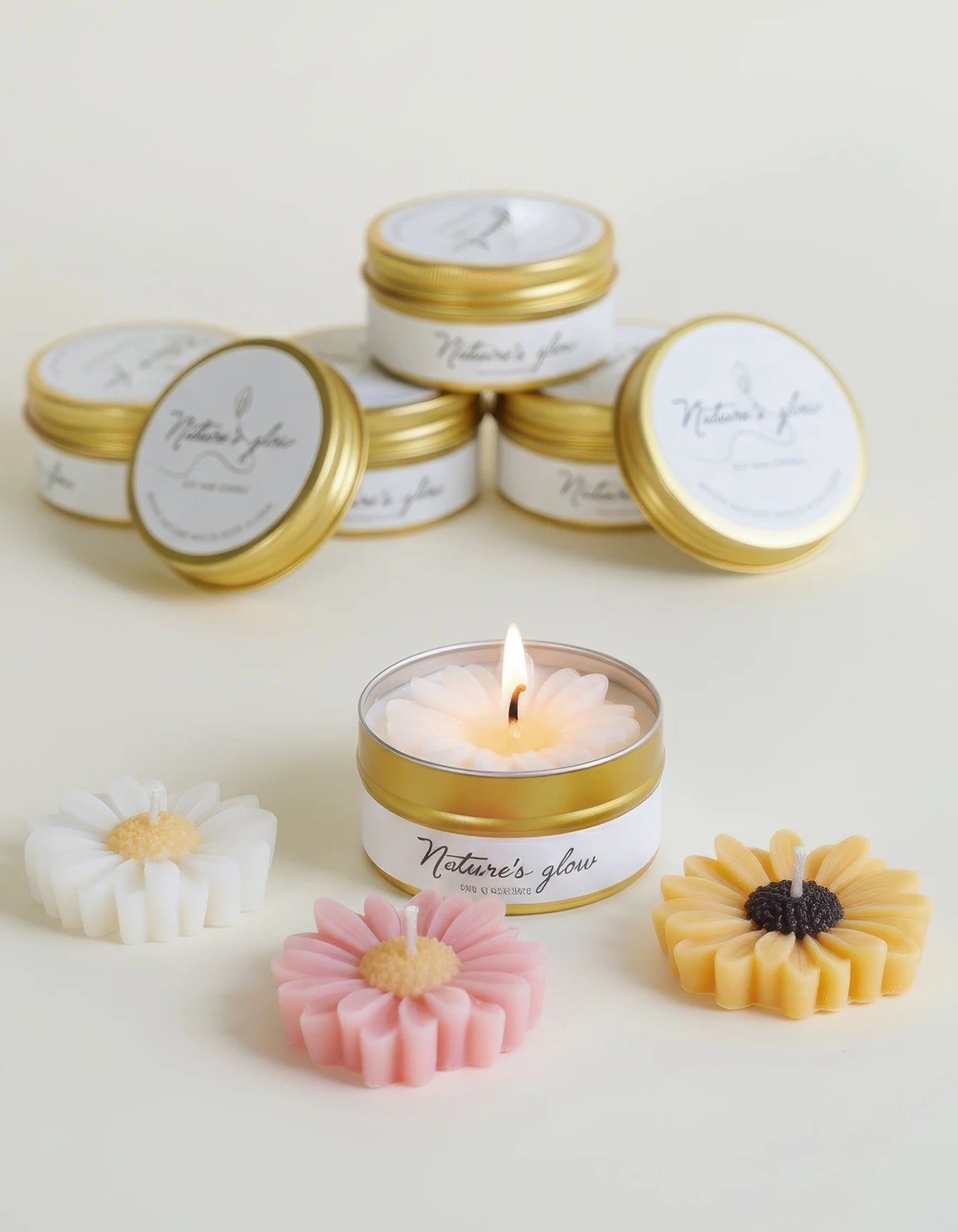 Chamomile Scented Soy Wax Candle Jar For Bedroom Decor