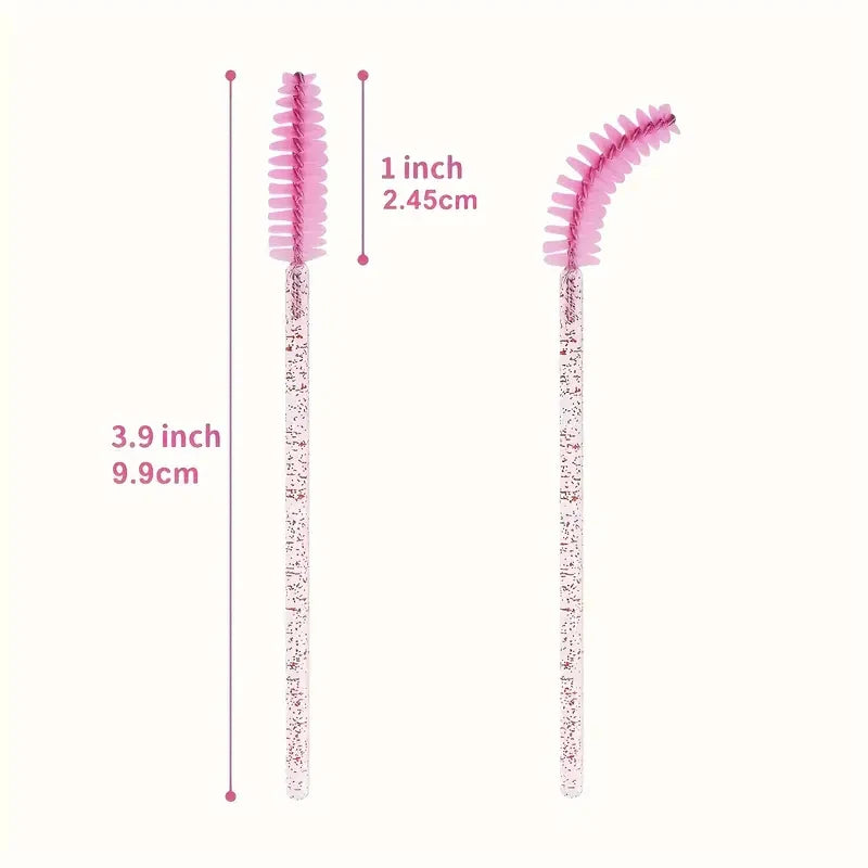 50 Piece Disposable Eyelash And Brow Brush Comb For Mascara