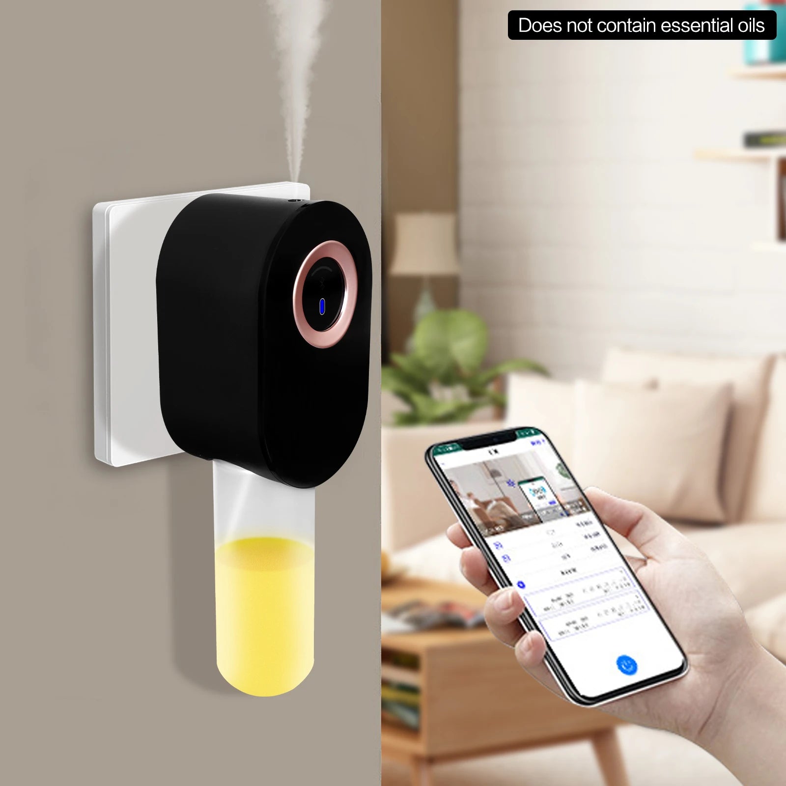 Bymaocar Smart Wall Mounted Aroma Diffuser With Touch Screen Bluetooth