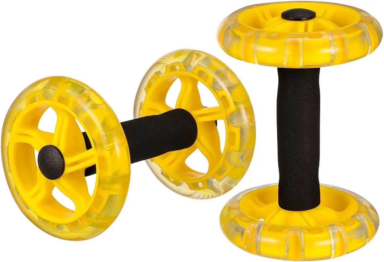 Abdominal Exercise Roller With Hand Weights For Core Strength