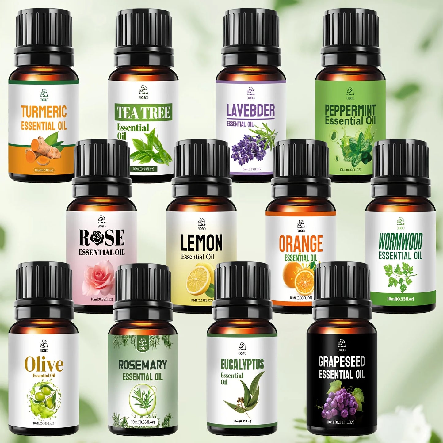 Natural 12Pc Skin Care Blend Essential Oil By Zen Active Living