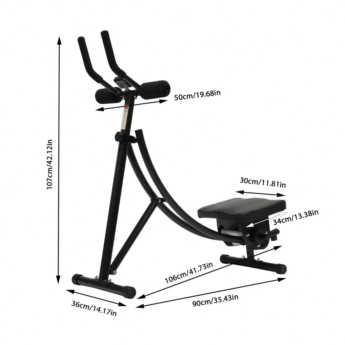 Ab Workout Machine For Home Gym Foldable 3 Intensities