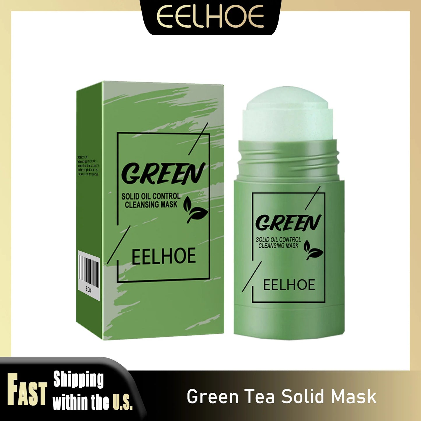 EELHOE Solid Facial Mask Tea Fragrance Clean Pores Moisturizing Remove Blackhead Treat Acne Blemish Firm Skin Facial Care