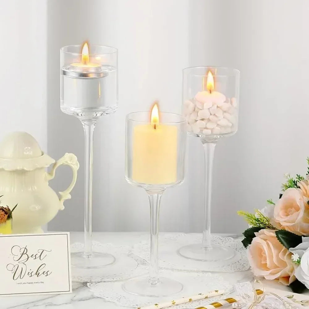 Glass Tealight Candle Holders For Weddings Table Centerpieces