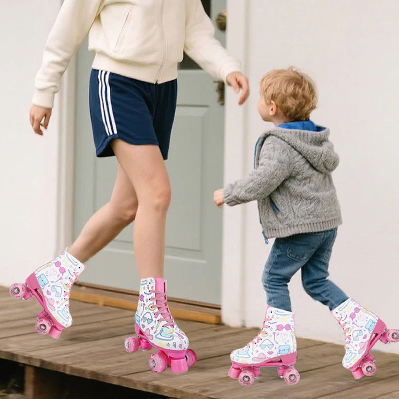 YYW Double Row Roller Skate Shoes For Women Outdoor