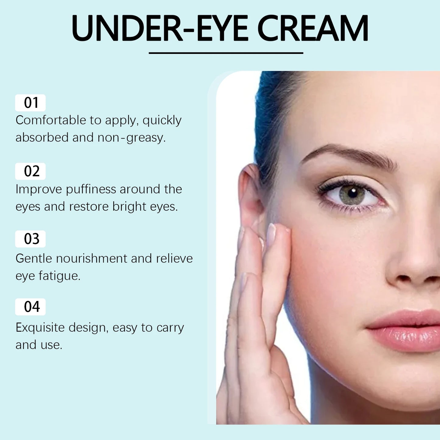 Hoygi Hyaluronic Acid Eye Cream Moisturizing Anti Puffiness Firming Circles