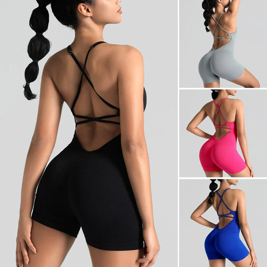 Women Yoga Sets Jumpsuits Active Wear Fitness Clothing Workout Clothes