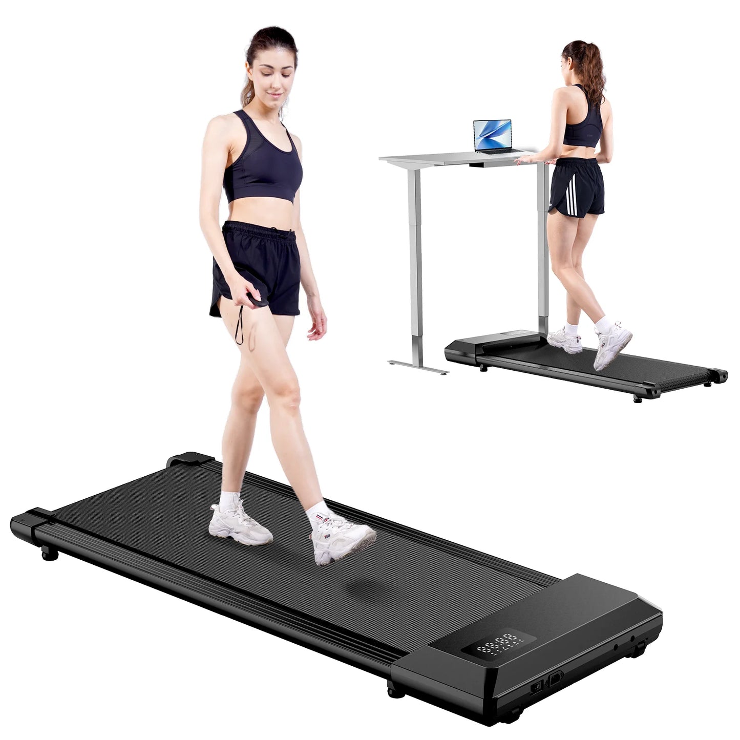 Driving Power 2in1 Walking Pad Mini Treadmill Under Desk For Home And Office