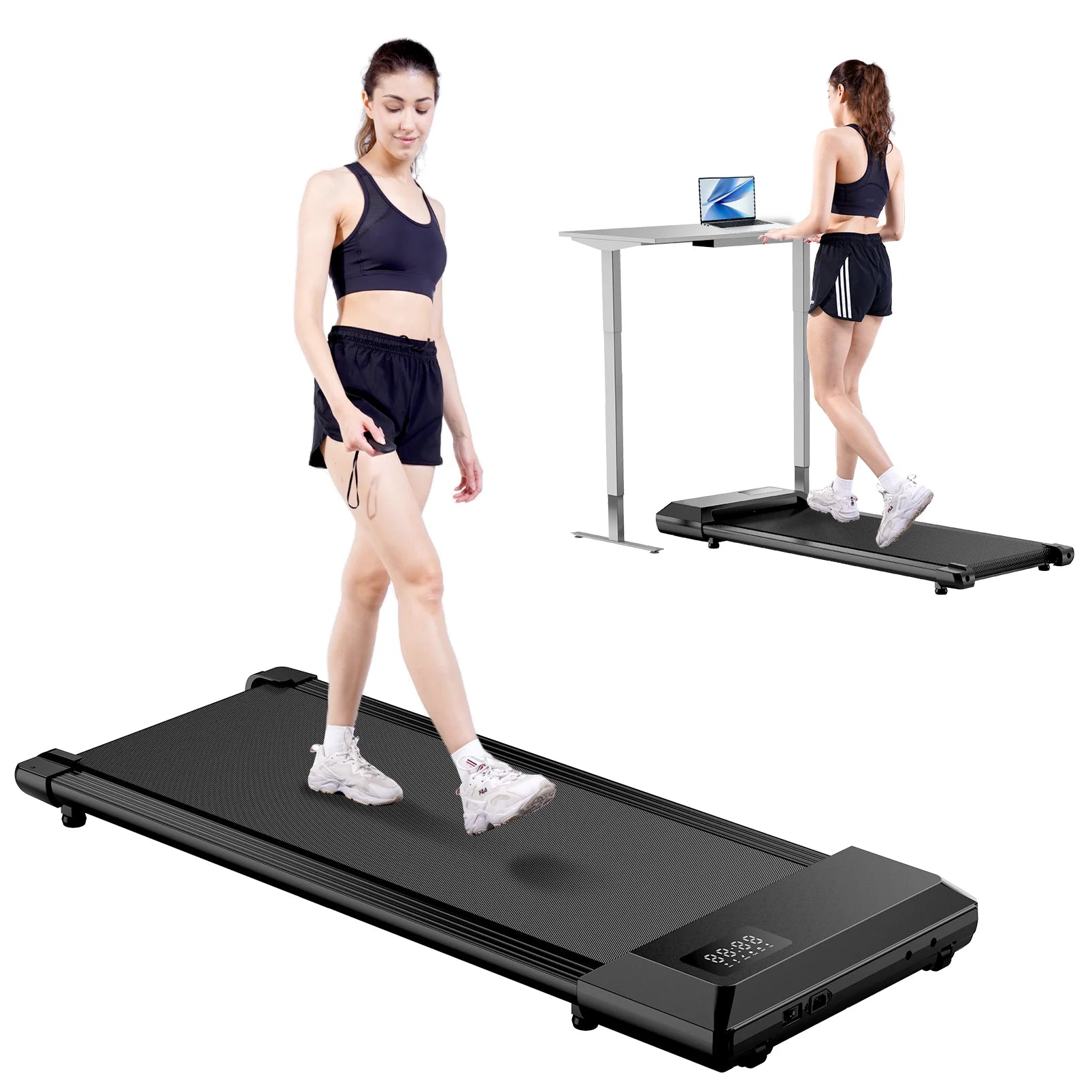 Driving Power 2in1 Walking Pad Mini Treadmill Under Desk For Home And Office
