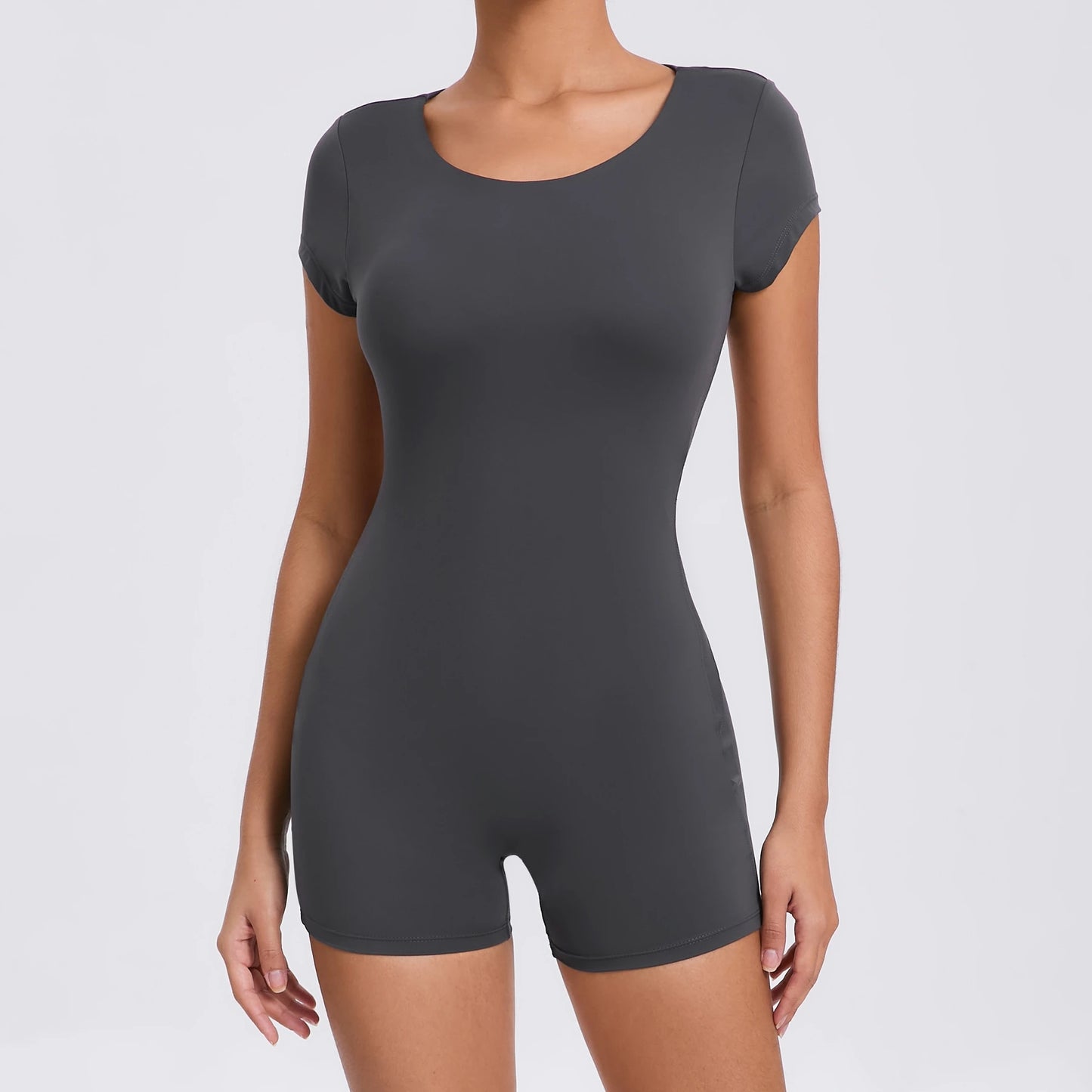 Womens One Piece Yoga Jumpsuit Open Back Slim Fit Quick Dry Gym Outfit