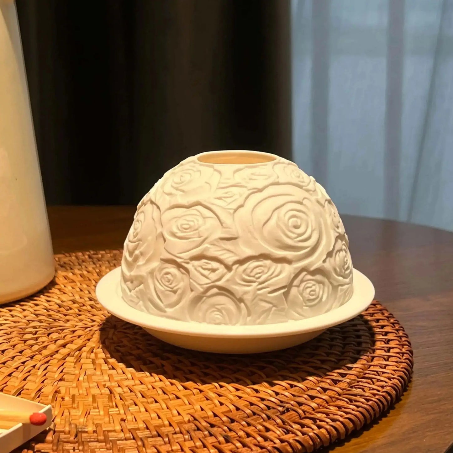 3D Flower Porcelain Candle Holder For Home Decor And Gifts