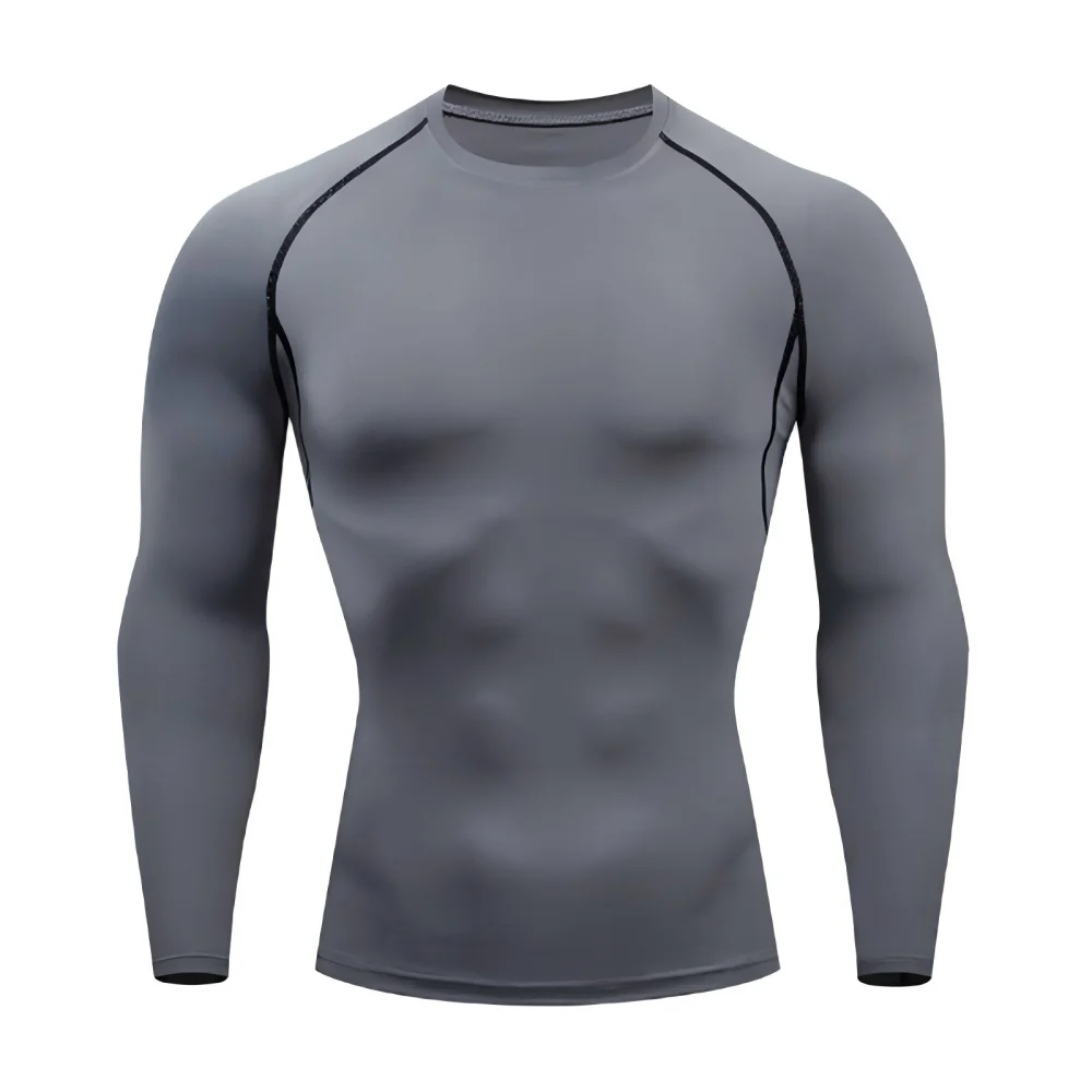 2026 Men Running T shirt Quick Dry Bodybuilding Sport Shirt Long Sleeve Compression Top Fitness Tight Rashgard Gym T-Shirt Men