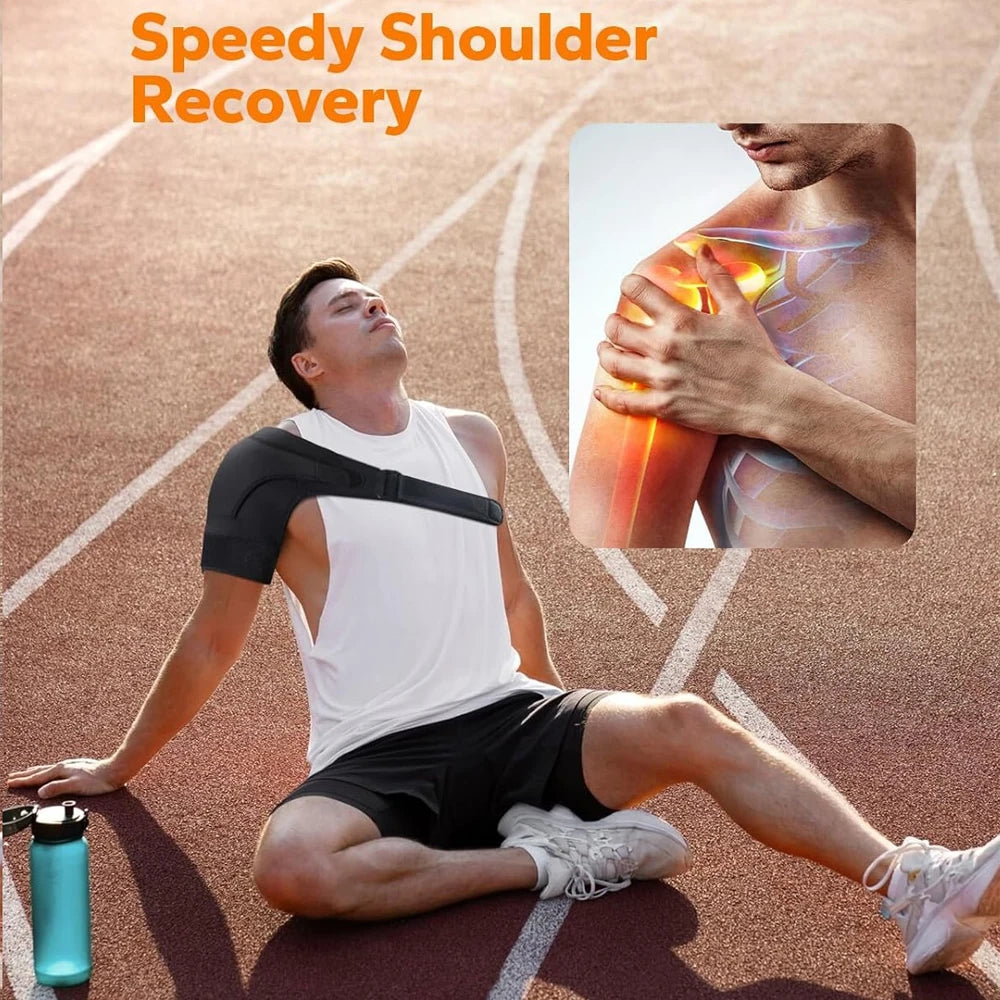Recovery Shoulder Brace for Men & Women, Adjustable Shoulder Support Sleeve for Torn Rotator Cuff AC Joint Relief Arm Stability